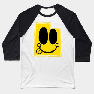 Utah Happy Face with tongue sticking out Baseball T-Shirt